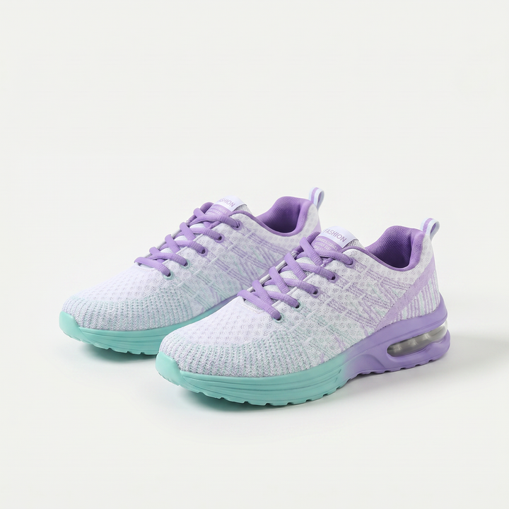 Hilda | Zapatos de Confort Negro y Púrpura