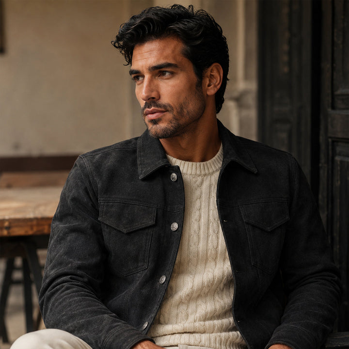 Zuri | La Chaqueta de Trabajo Casual de Suede para Hombre Inverness
