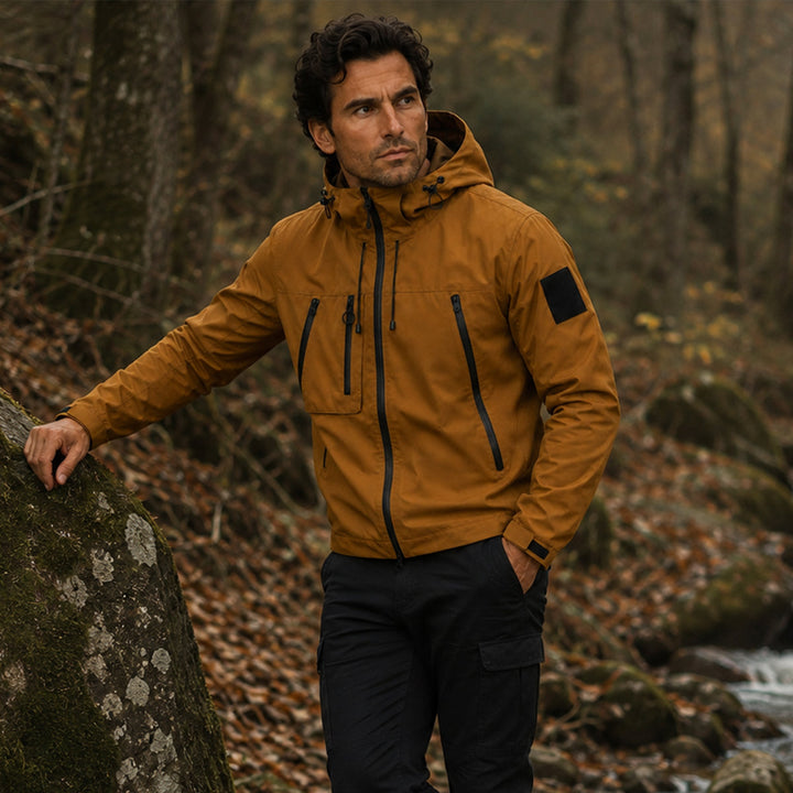 Eladio | La Chaqueta Ligera Impermeable Seathwaite – Chaqueta de Lluvia con Capucha para Hombres