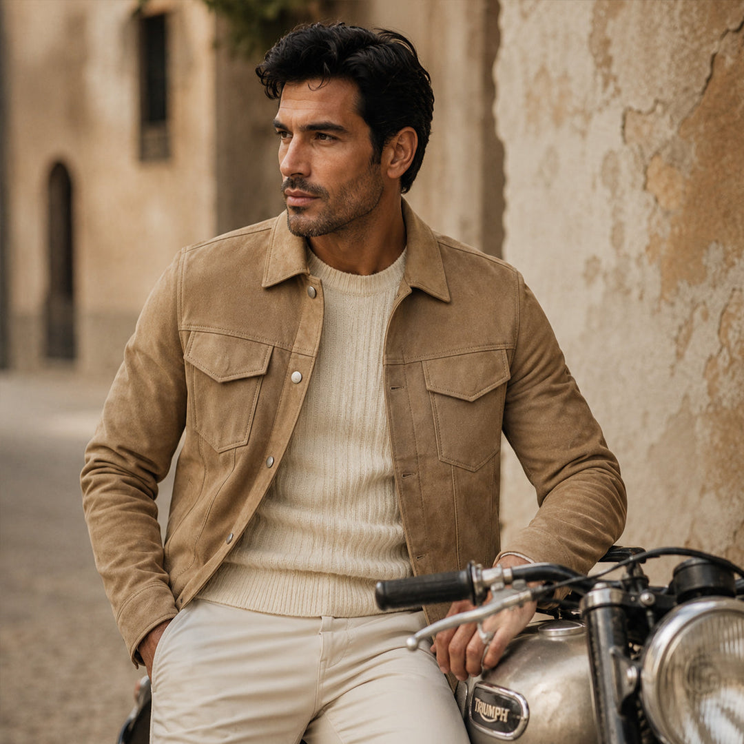 Zuri | La Chaqueta de Trabajo Casual de Suede para Hombre Inverness