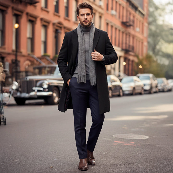 Asier | El Abrigo Largo Elegante de Invierno para Hombre Ascot