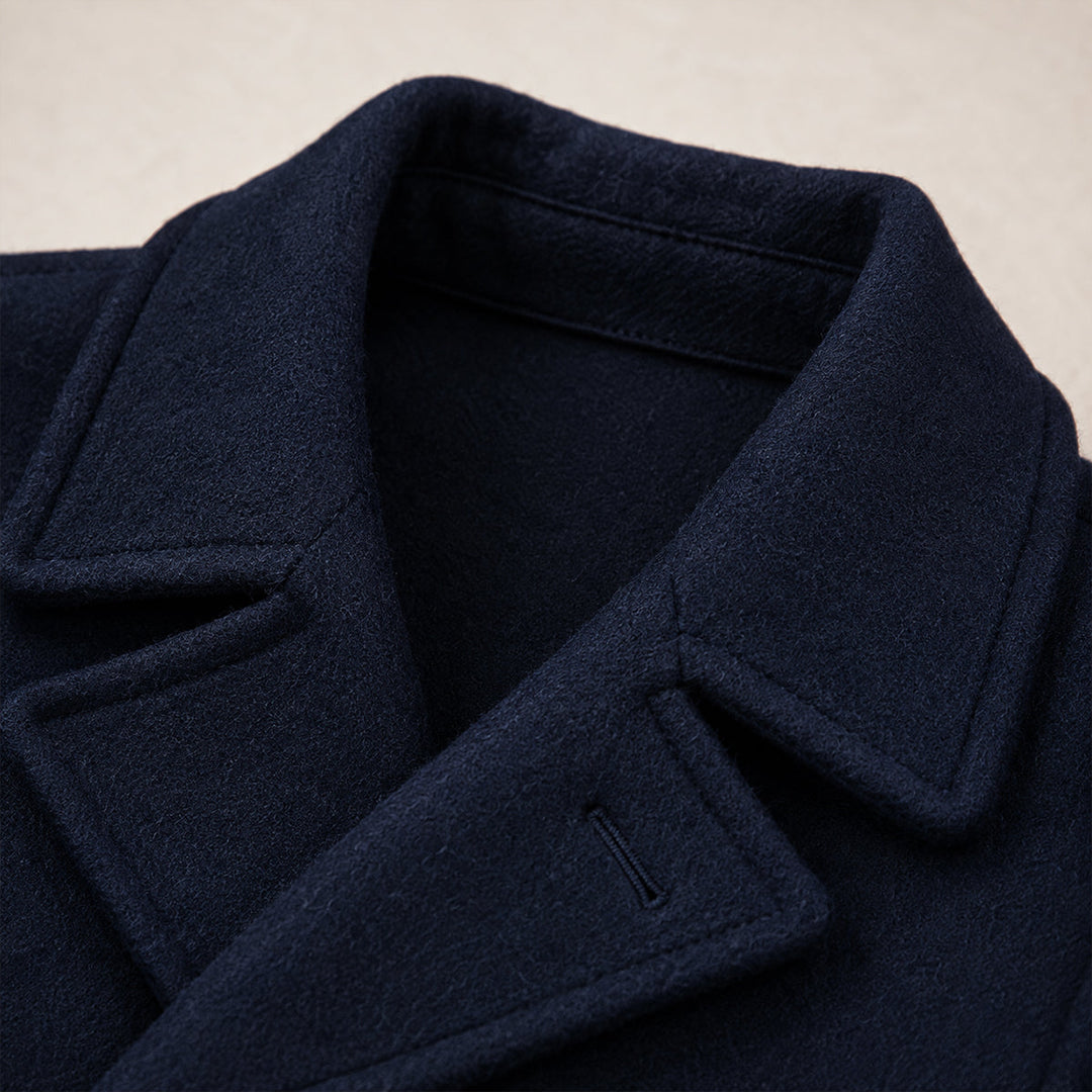 Tadeo | El Peacoat de Lana Doble Botonadura para Hombre Sunderland – Azul Marino