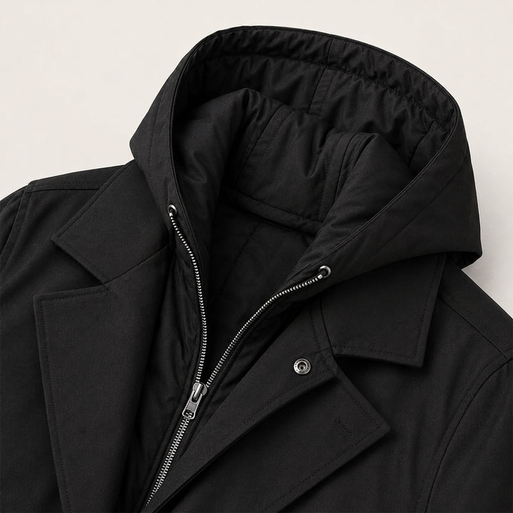 Donato | La Parka con Capucha Oldborough para Hombre – Abrigo Lluvioso Térmico y Impermeable