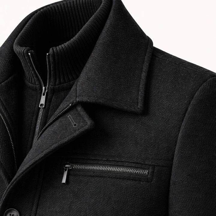 La Chaqueta de Mezcla de Lana Inteligente para Hombre Windermere con Cierre de Cremallera y Botón