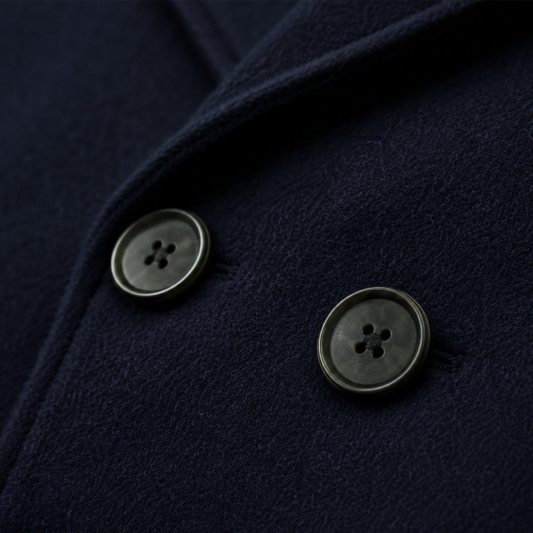 Tadeo | El Peacoat de Lana Doble Botonadura para Hombre Sunderland – Azul Marino