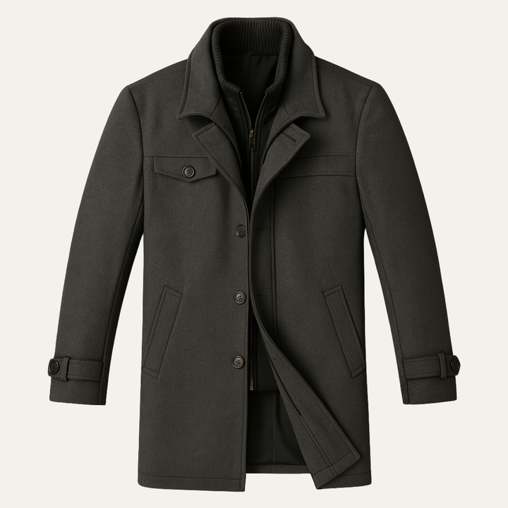 La Chaqueta de Mezcla de Lana Inteligente para Hombre Windermere con Cierre de Cremallera y Botón