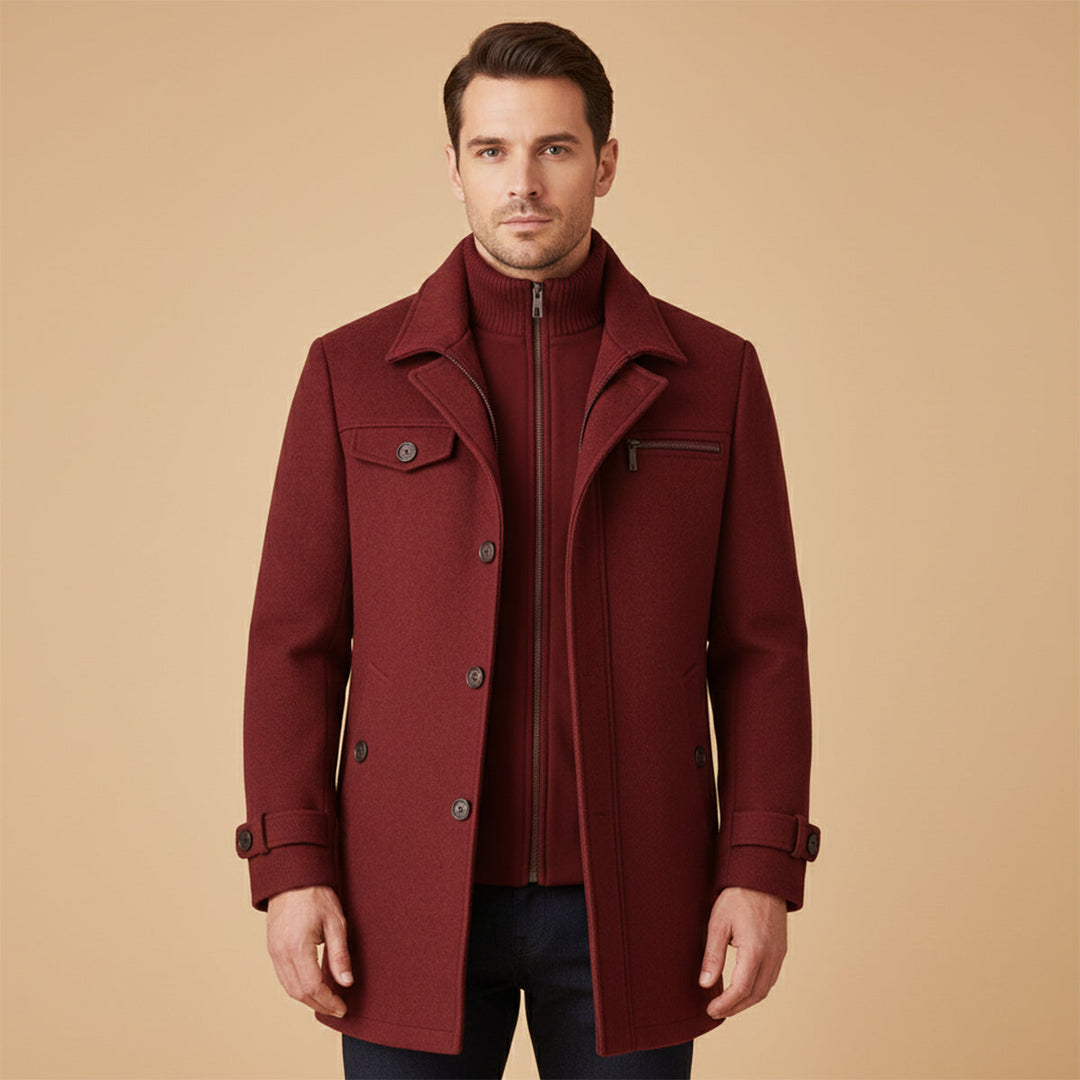 La Chaqueta de Mezcla de Lana Inteligente para Hombre Windermere con Cierre de Cremallera y Botón