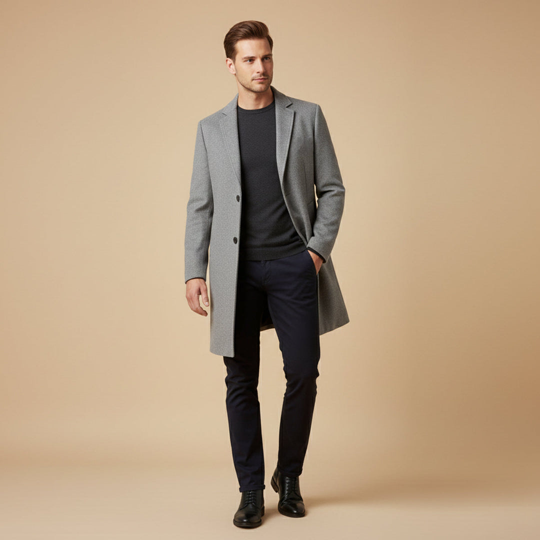Asier | El Abrigo Largo Elegante de Invierno para Hombre Ascot