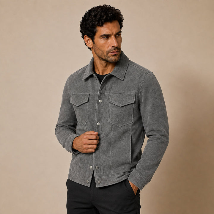 Zuri | La Chaqueta de Trabajo Casual de Suede para Hombre Inverness