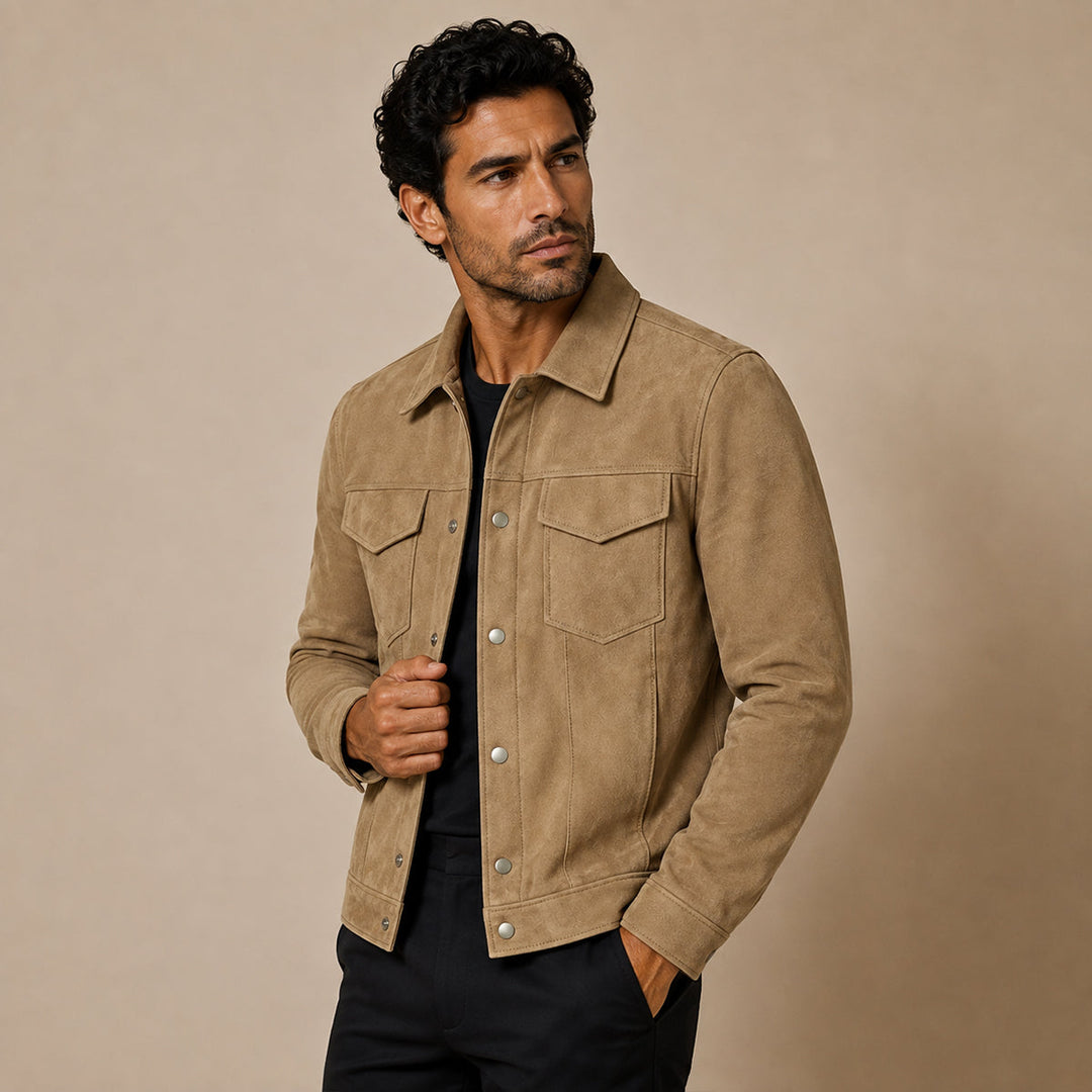 Zuri | La Chaqueta de Trabajo Casual de Suede para Hombre Inverness