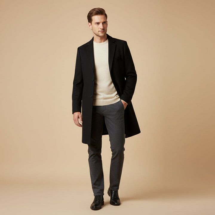 Asier | El Abrigo Largo Elegante de Invierno para Hombre Ascot