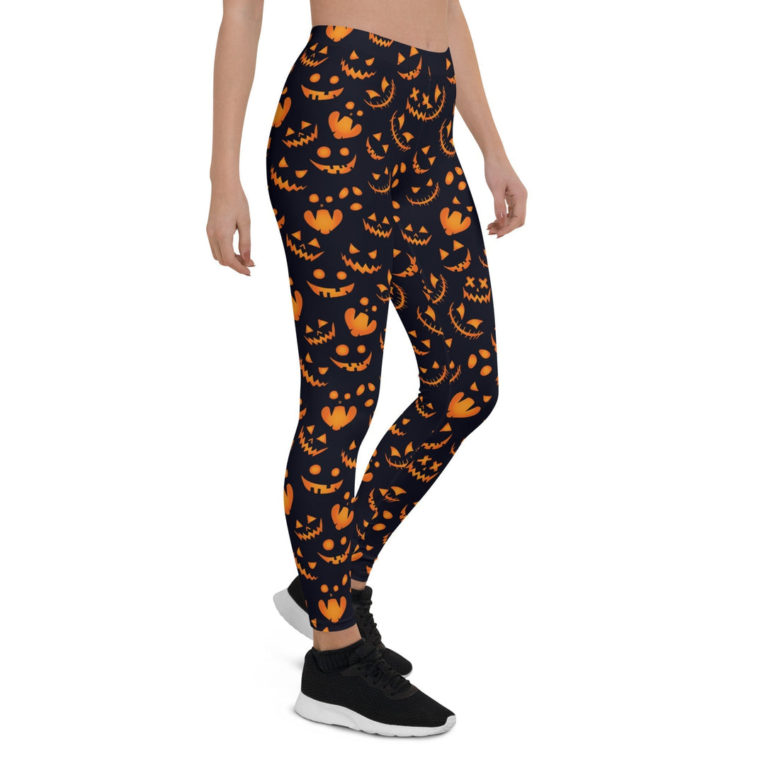 Leggings de Halloween Calabazas y Gatos con estampado de calabazas y gatos negros – imagen 8