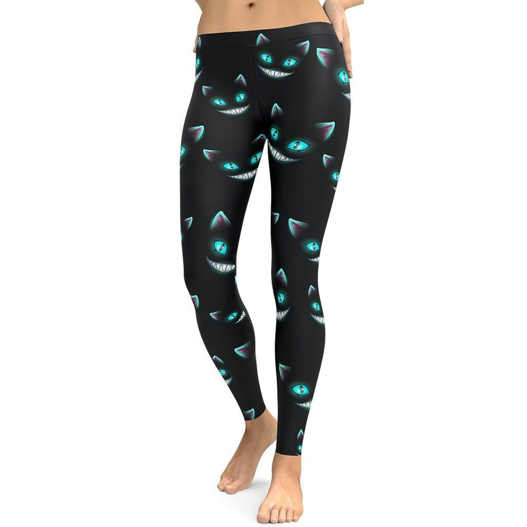Leggings de Halloween Felinos en la Sombra con estampado de gatos misteriosos – imagen 6