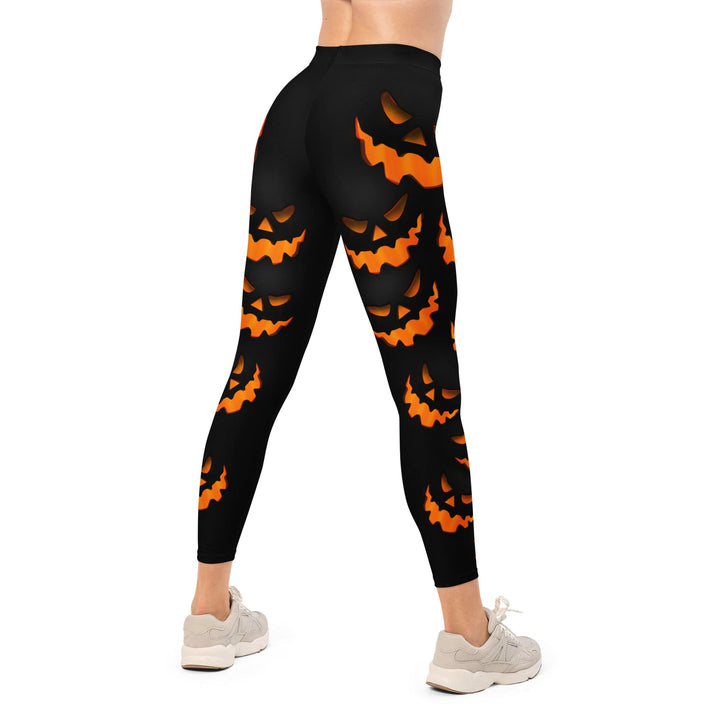 Leggings de Halloween Calabaza Oscura con estampado de calabazas en naranja y negro – imagen 10
