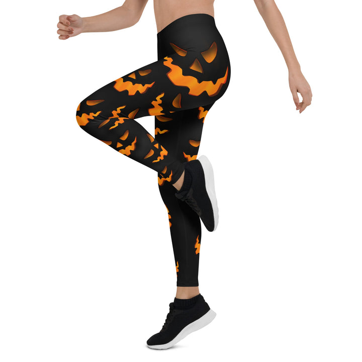 Leggings de Halloween Calabaza Oscura con estampado de calabazas en naranja y negro – imagen 8