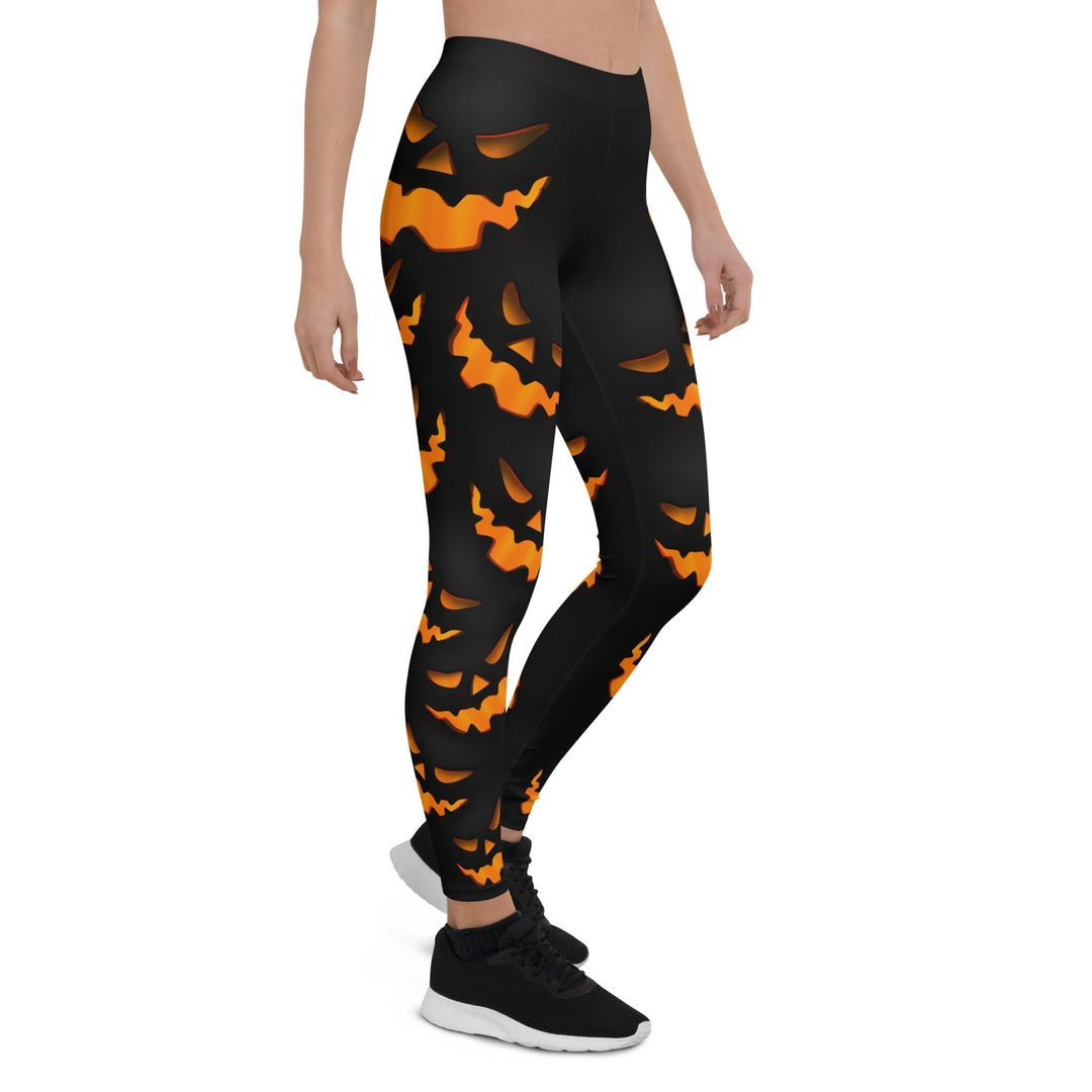 Leggings de Halloween Calabaza Oscura con estampado de calabazas en naranja y negro – imagen 9
