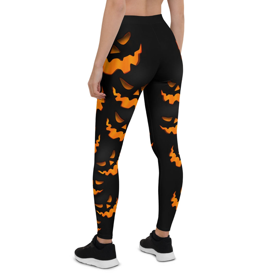 Leggings de Halloween Calabaza Oscura con estampado de calabazas en naranja y negro – imagen 7