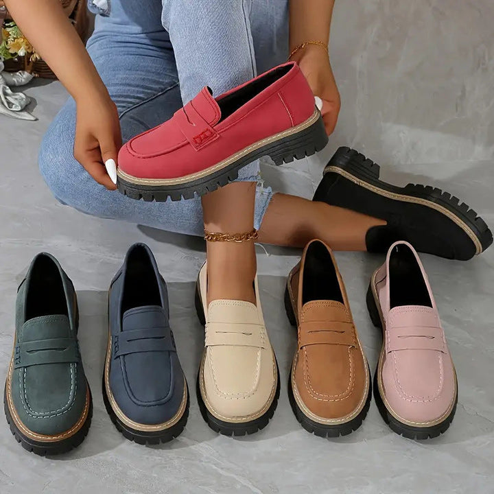 Étiennette | Mocasines Ortopédicos con Suela de Cuña - Beige