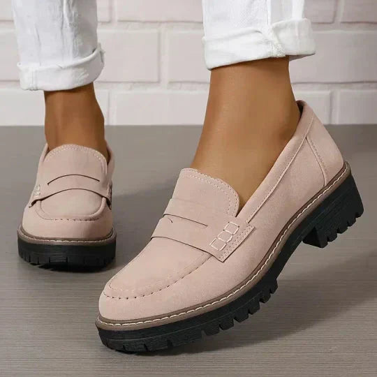 Étiennette | Mocasines Ortopédicos con Suela de Cuña - Beige