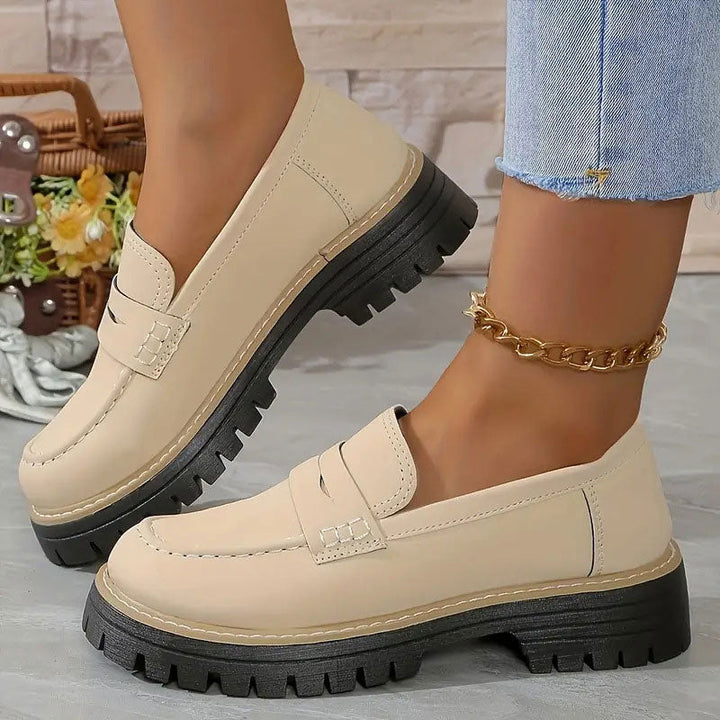 Étiennette | Mocasines Ortopédicos con Suela de Cuña - Negro