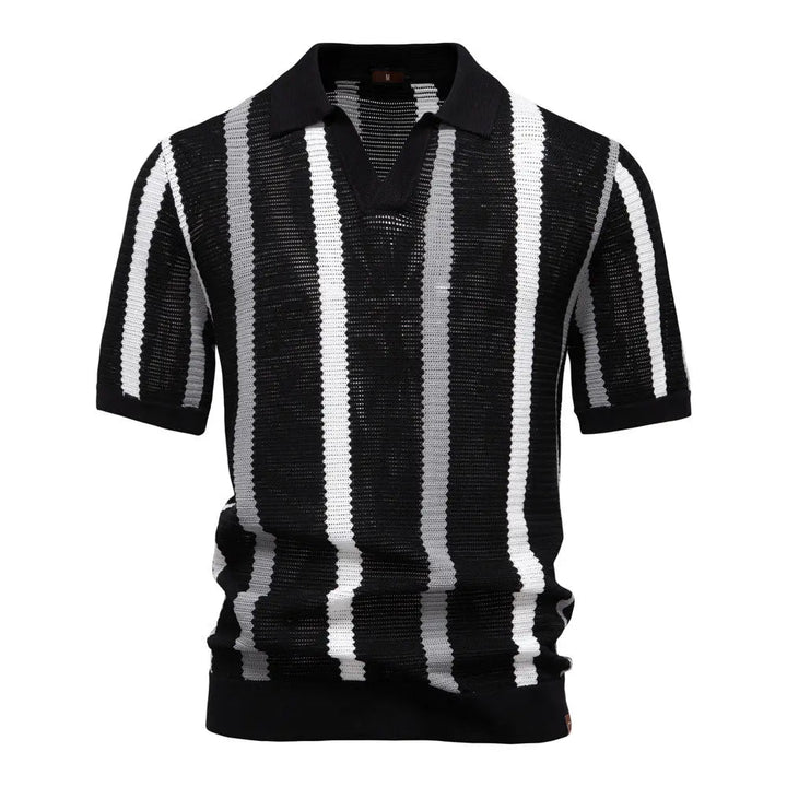 FluxStripe Polo de cuello en V
