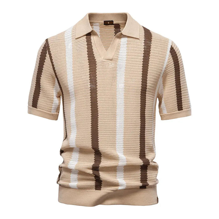 FluxStripe Polo de cuello en V