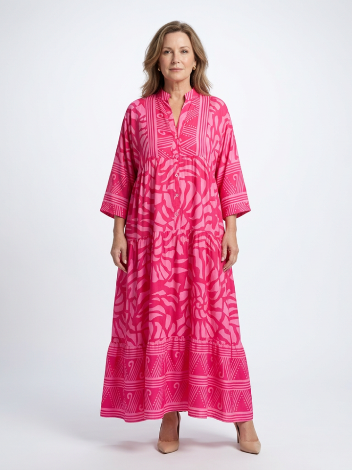 Vestido Midi con Botones en el Frente Marielle - Juliaver Madrid